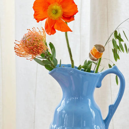 brocca ceramica azzurro decorazione casa originale