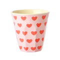 bicchiere cuori rossi