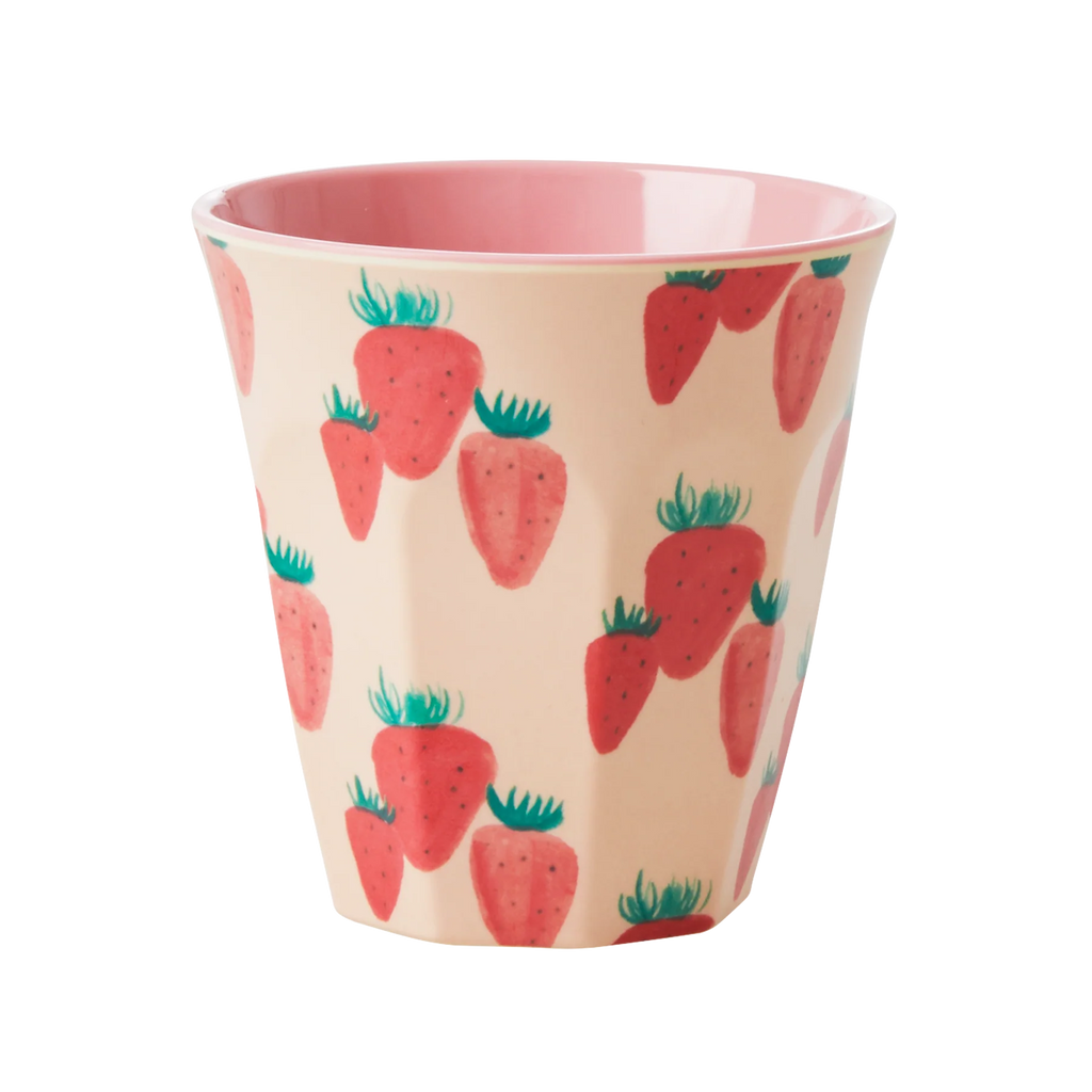 Tazza Media in Melamina RICE con Fragole