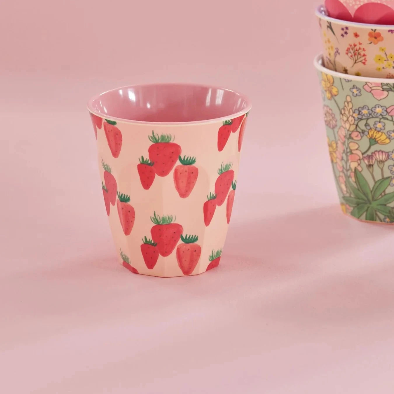 Tazza Media in Melamina RICE con Fragole