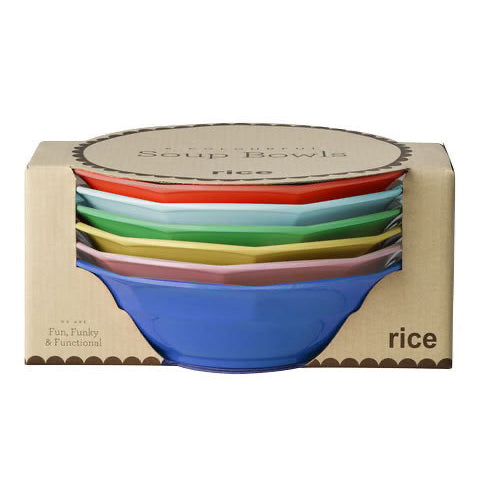 set 6 piatti fondi colorati ideali picnic