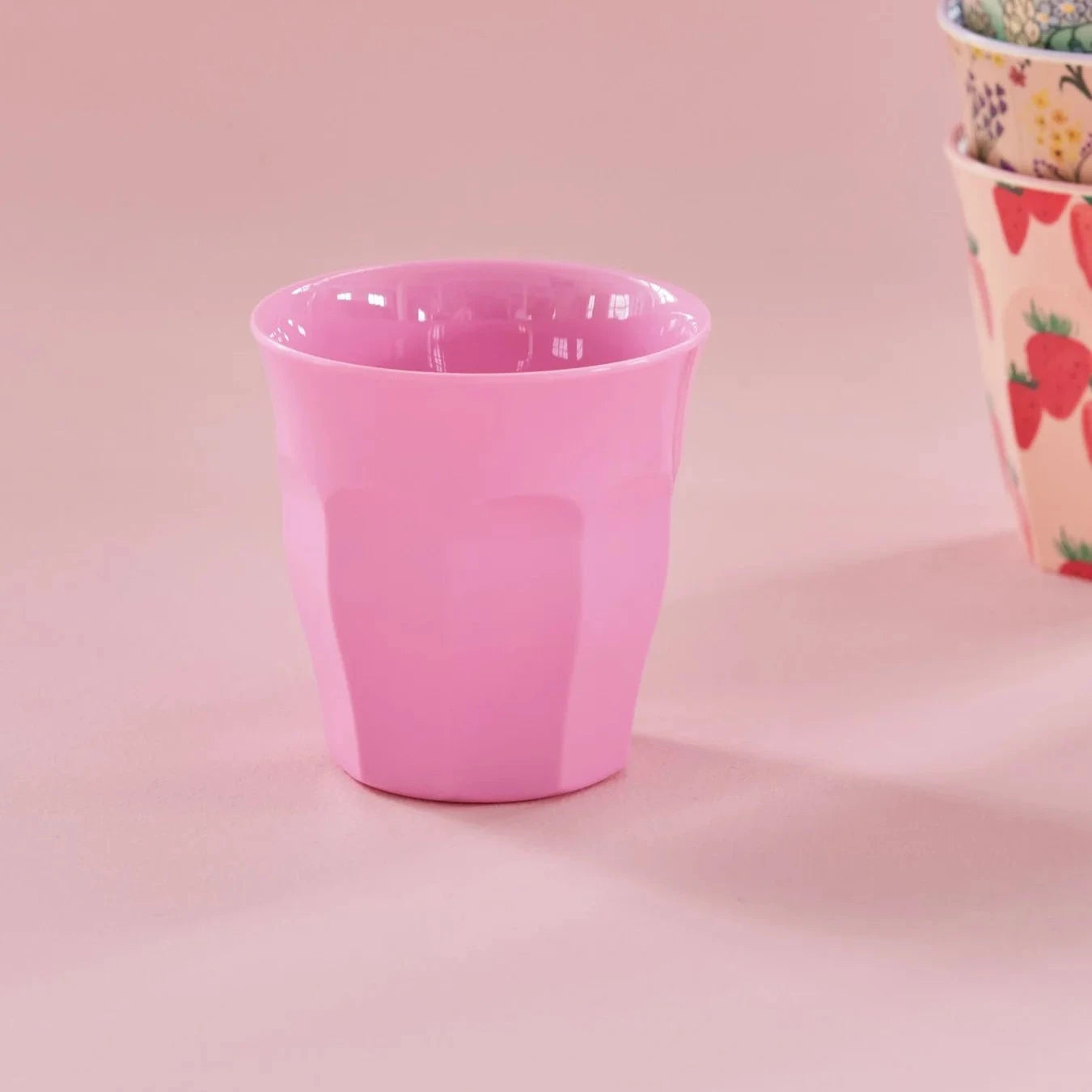 bicchiere rosa melamina rice