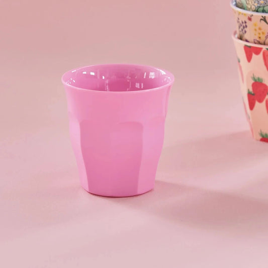 bicchiere rosa melamina rice