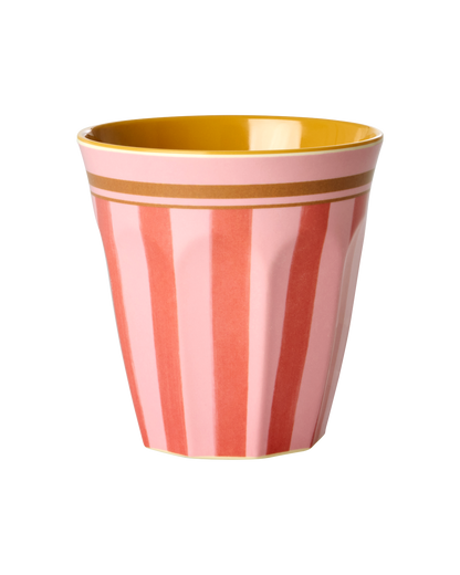 rice bicchiere melamina righe rosa assortito