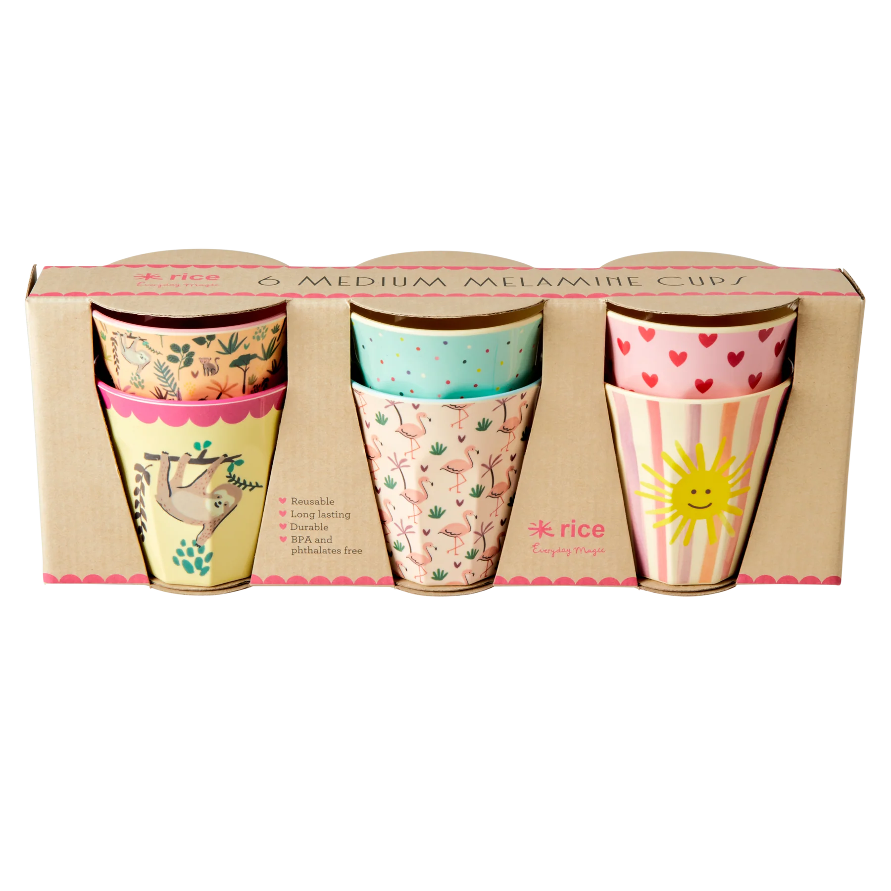 set tazze melamina rice