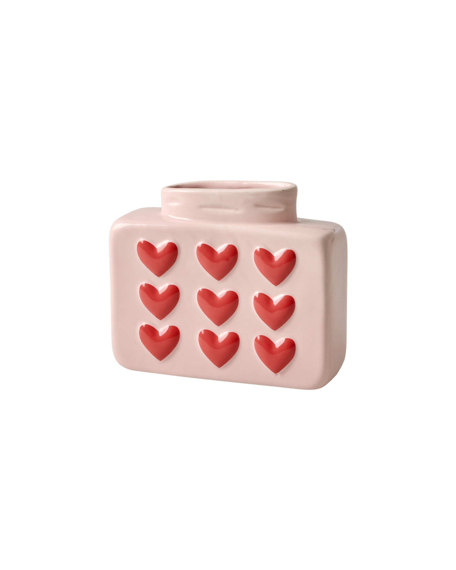 vaso 16x13 cm romantico con cuori