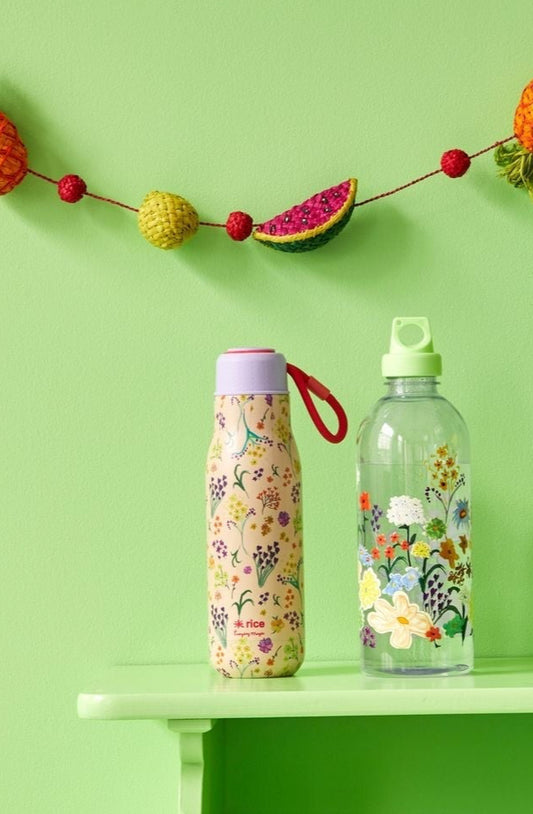 borraccia termica con fiori di campo