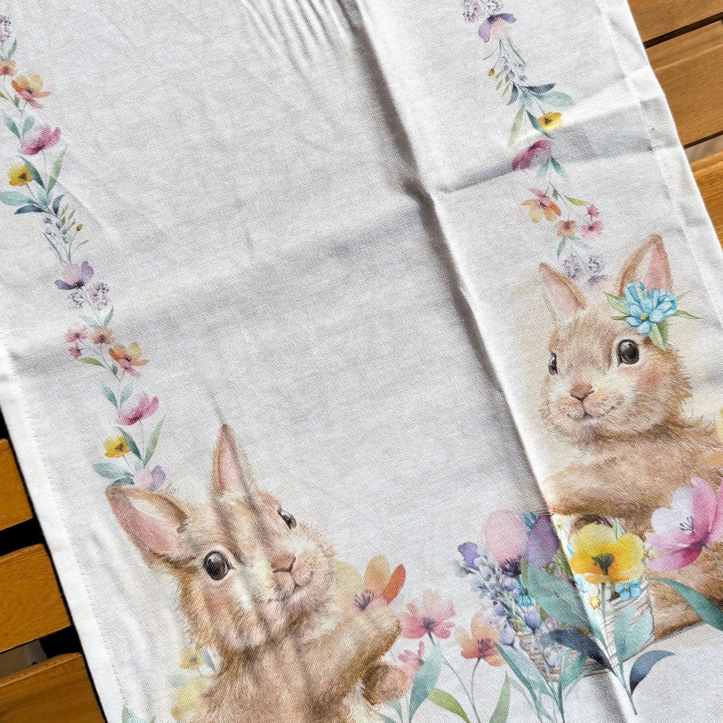 runner pasqua conigli e fiori 40x140 