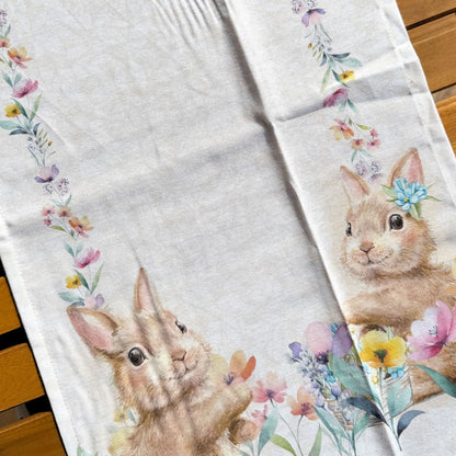 runner pasqua conigli e fiori 40x140 