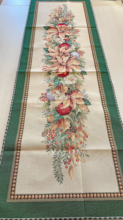 runner natalizio classico bacche 