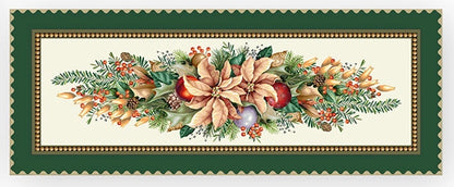 disegno stampa runner natalizio poinsettie