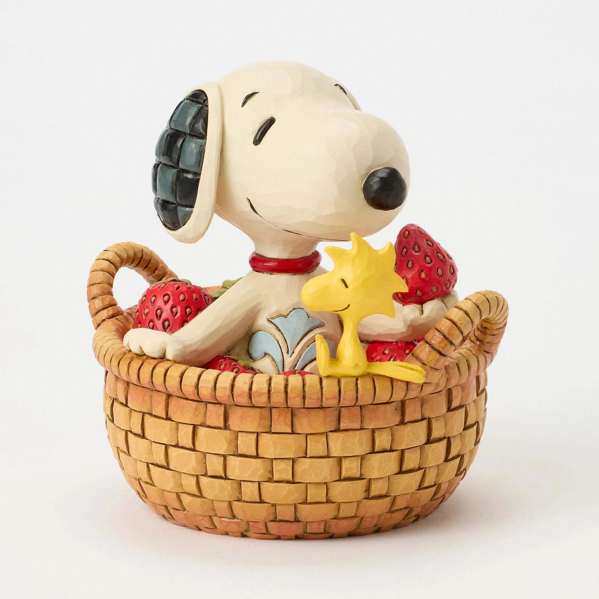 snoopy cestino fragole figura da collezione