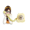 spilla anni 50 telefono giallo