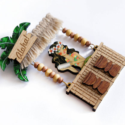 spilla aloha realizzata a mano