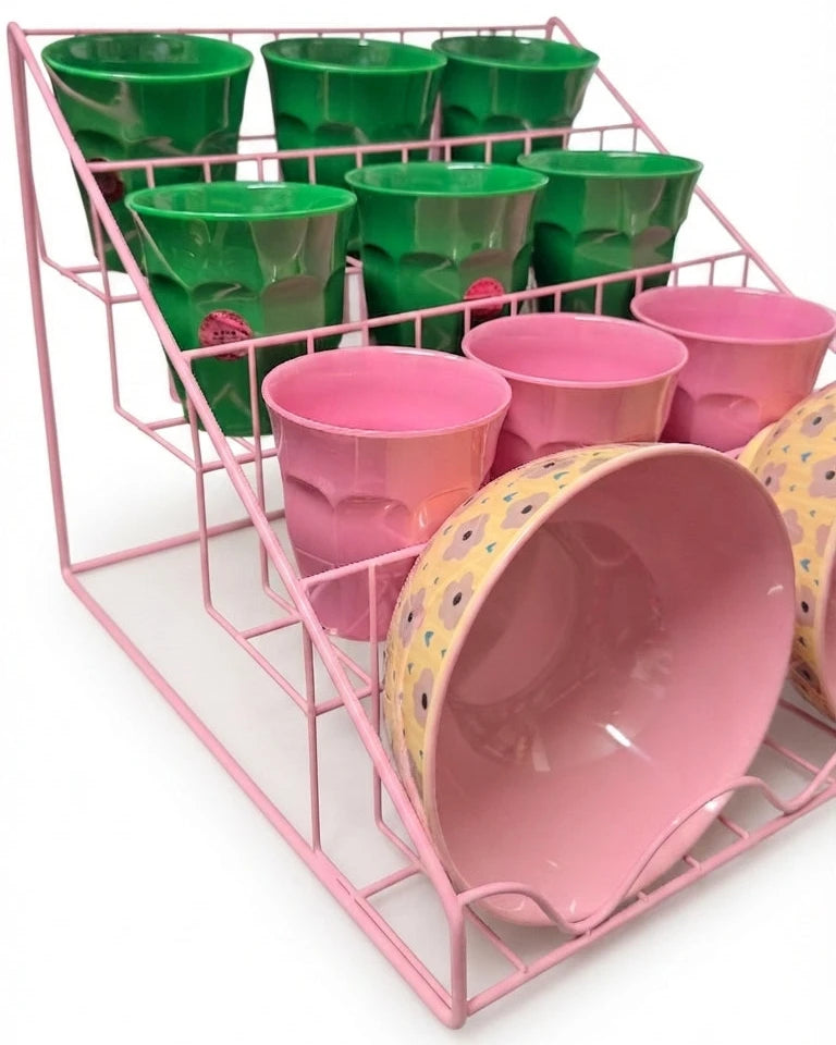 stand dettaglio porta ciotole bicchieri rice melamina