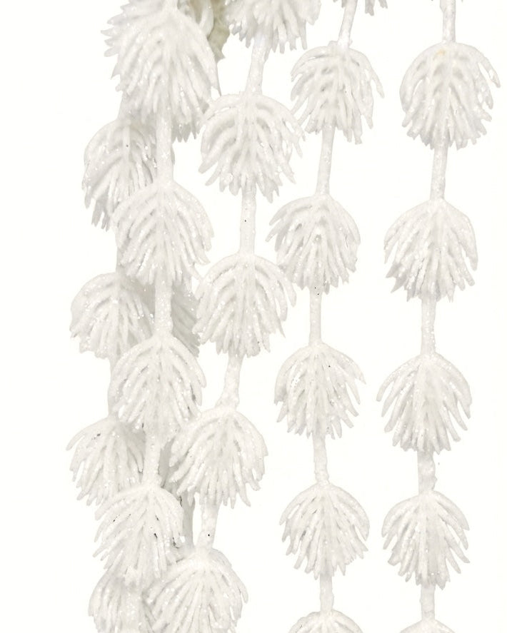dettaglio stelo artificiale pendente bianco glitter