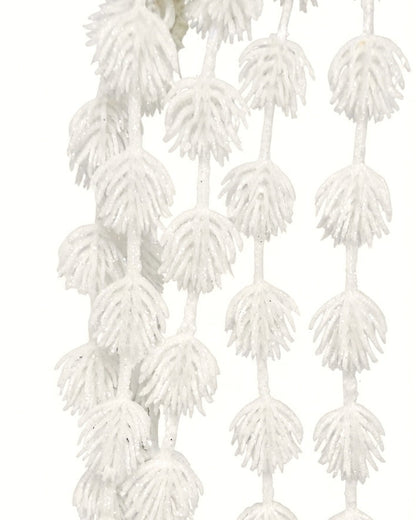 dettaglio stelo artificiale pendente bianco glitter