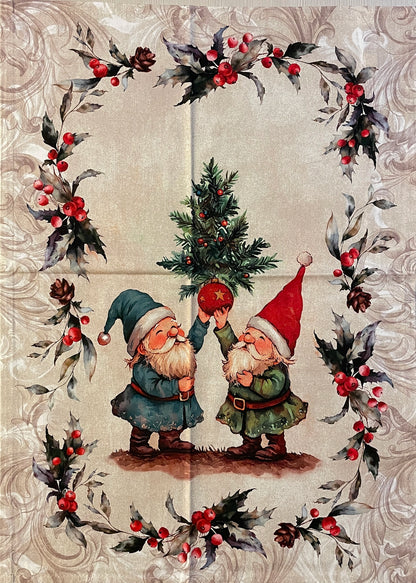 strofinaccio vingi in cotone gnomi natalizi