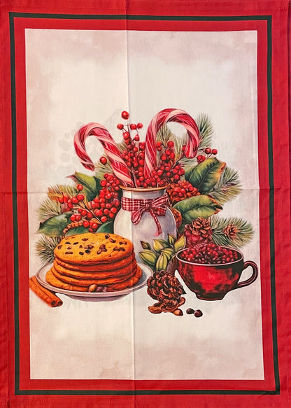 Strofinaccio assortito con stampa di Dolci Natalizi 55x80 cm