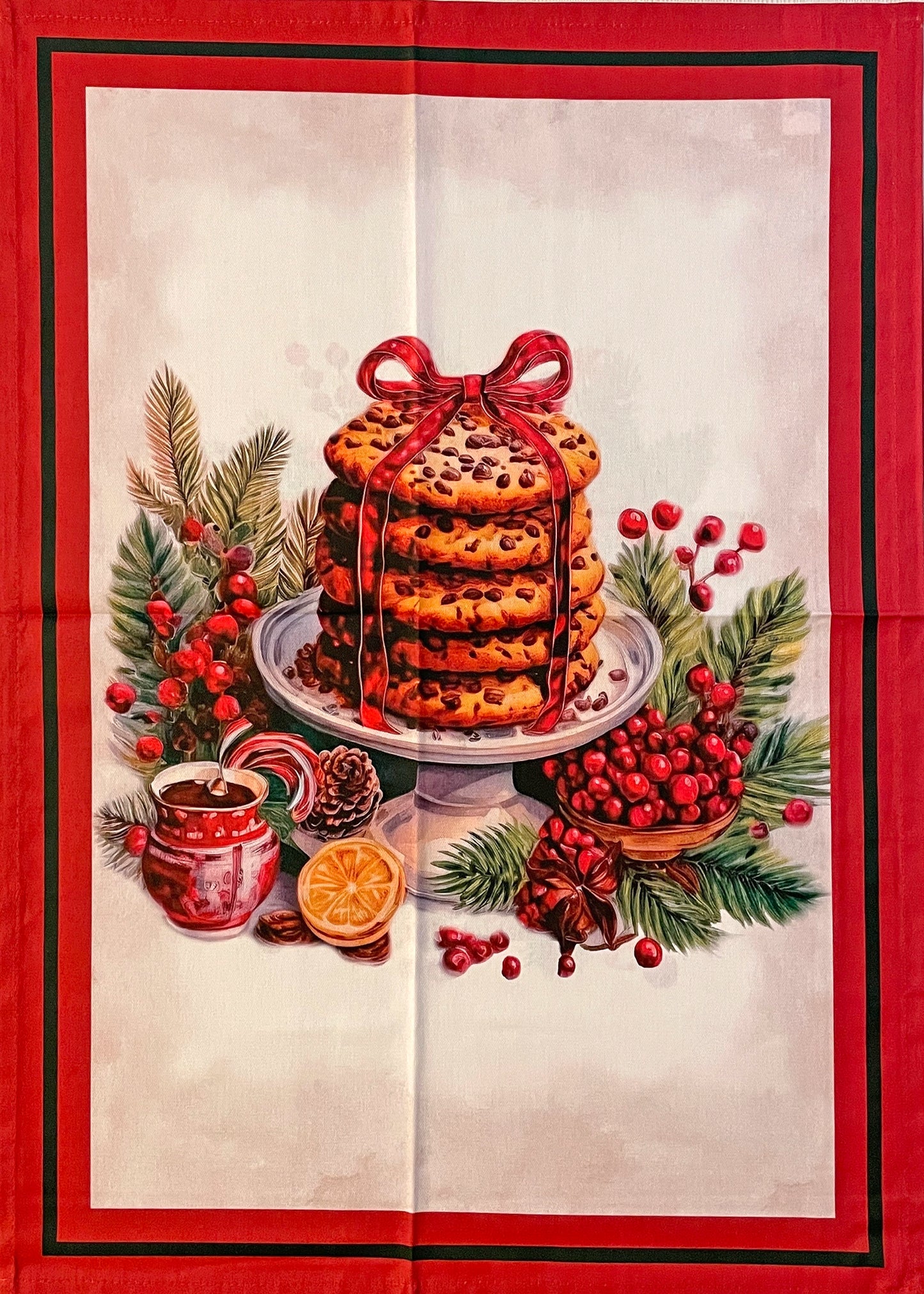 Strofinaccio assortito con stampa di Dolci Natalizi 55x80 cm