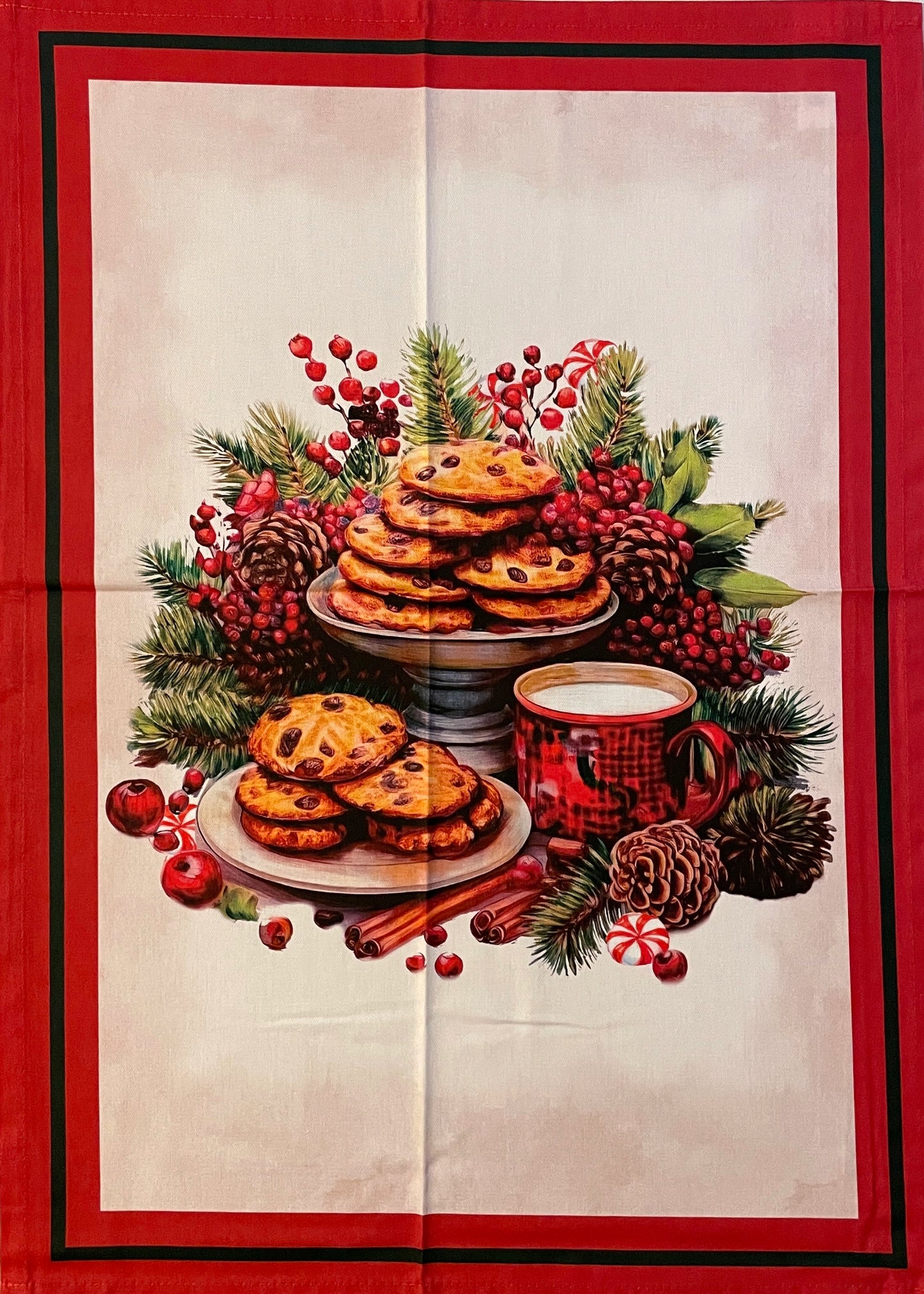 Strofinaccio assortito con stampa di Dolci Natalizi 55x80 cm