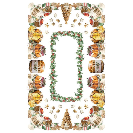 tovaglia natalizia cotone stampato dolci natalizi