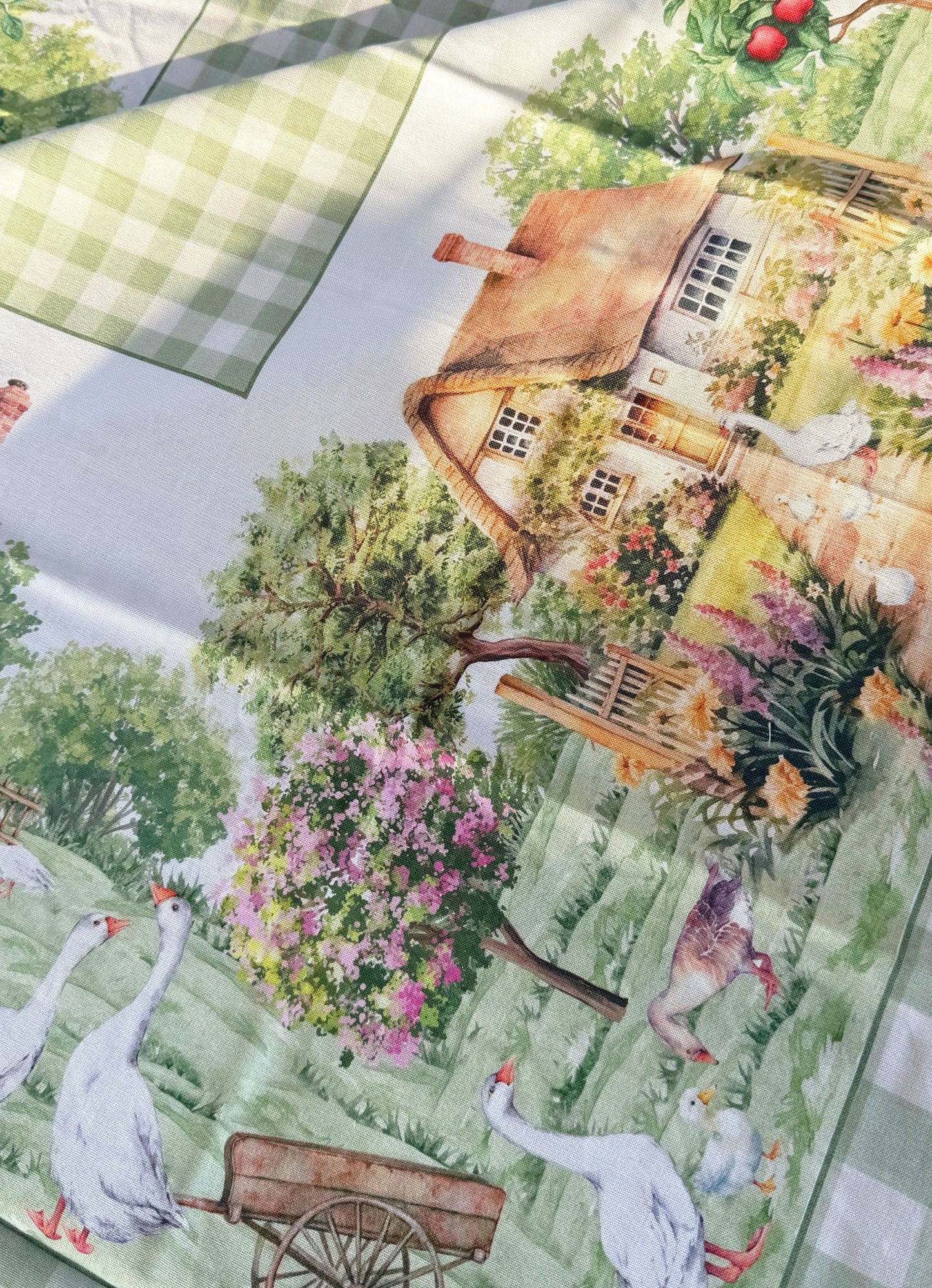 tovaglia cotone stampa digitale oche