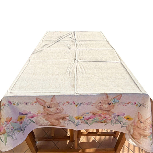 tovaglia misto cotone pasqua 6 persone