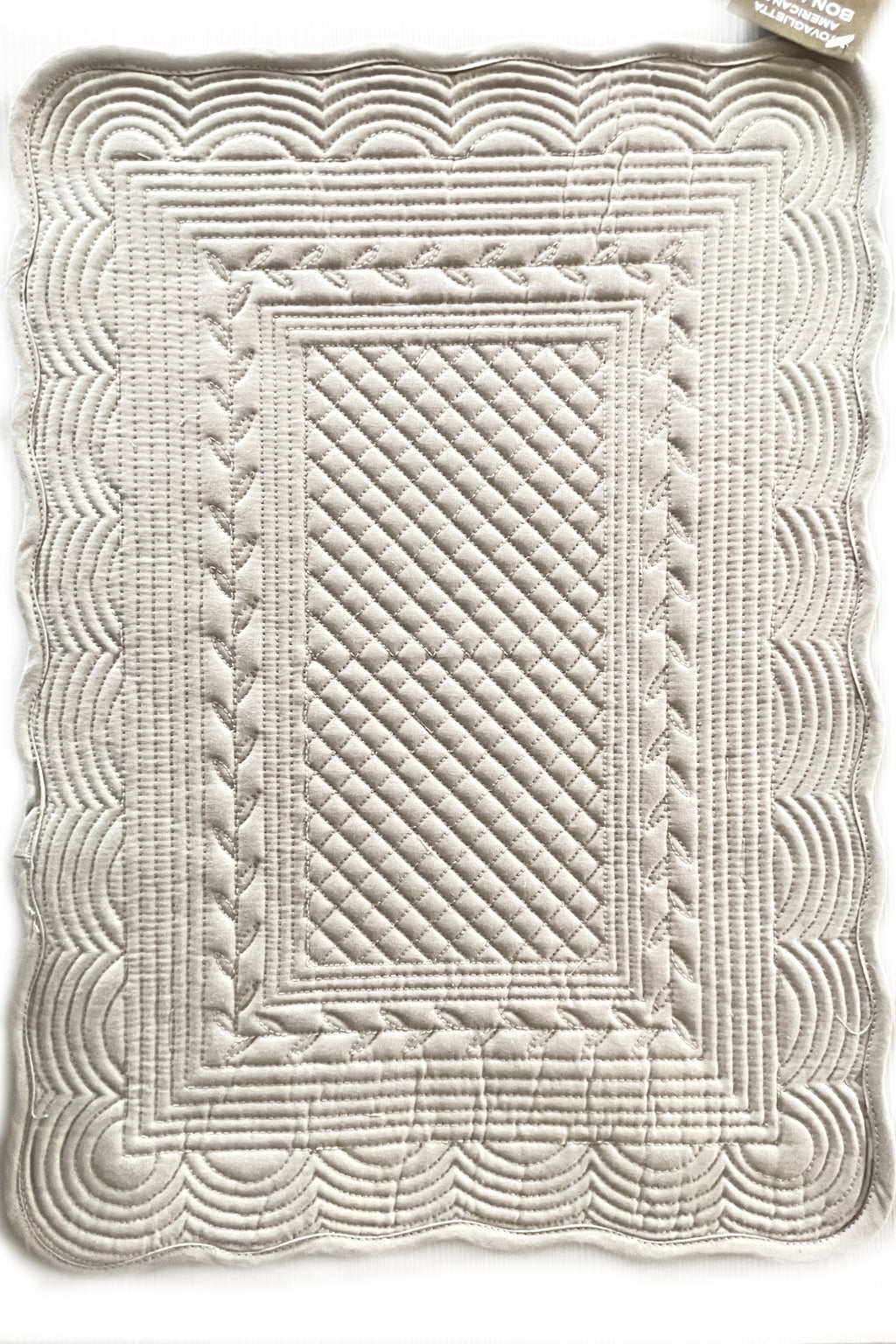 tovaglietta americana beige trapuntata