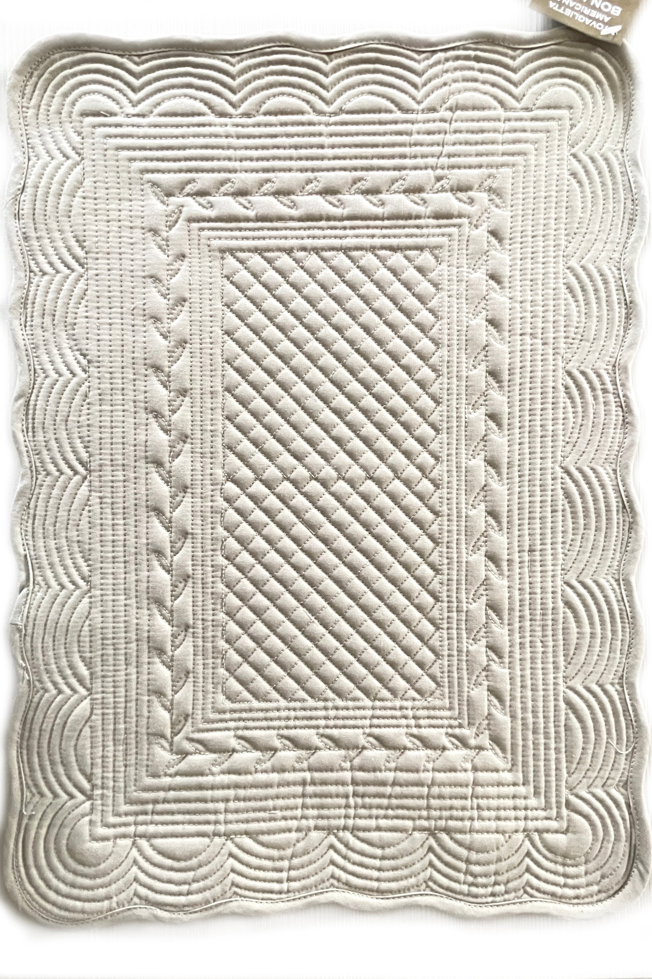 tovaglietta americana beige trapuntata