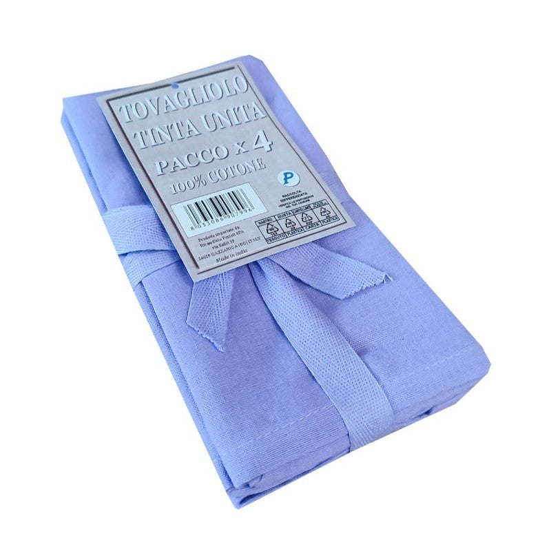 Tovaglioli in cotone assortiti 4 pezzi