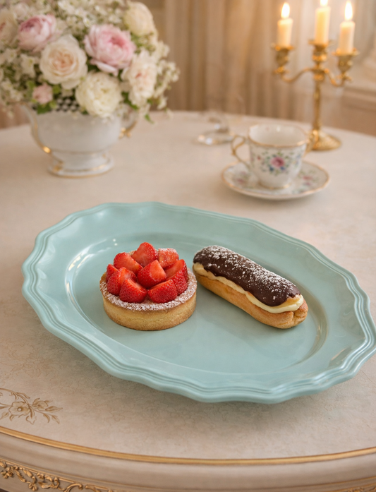 vassoio decorativo stile bridgerton verde menta