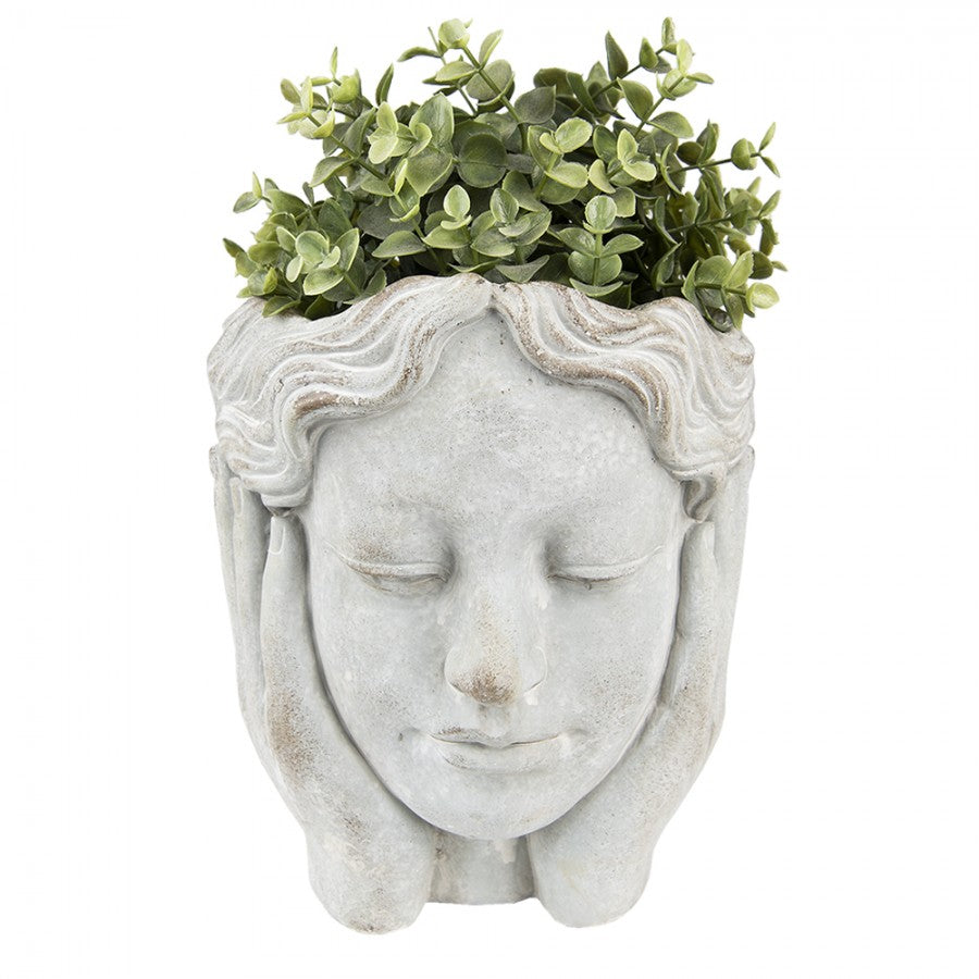 Vaso decorativo cemento viso donna
