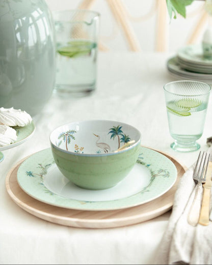 ciotola colazione pip studio porcellana verde pois jolie fleurs